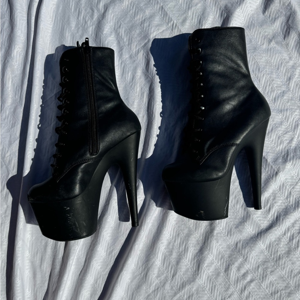 Pleaser Heels Black Dancing Stripper Shoes